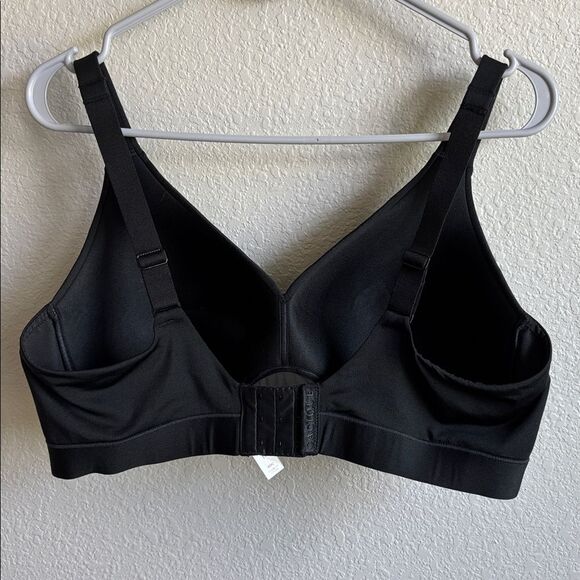 CACIQUE Comfort Bliss Lightly Lined Full Coverage Mesh Cutout Bra Black 40C - Picture 3 of 6